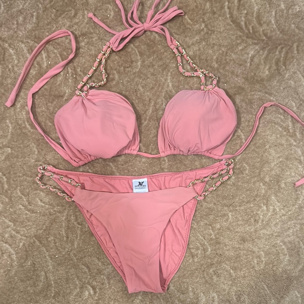 Pink Bikini with Chain Details